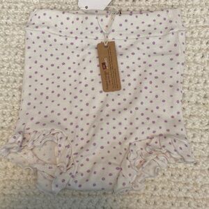 Milkbarn Baby Girl Purple Polka Dot Bloomers New with tag 3-6 or 6-12 Months